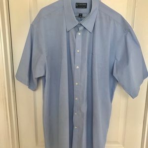 Men’s Dress Shirt ,sht sleeve size 18, Color Blue